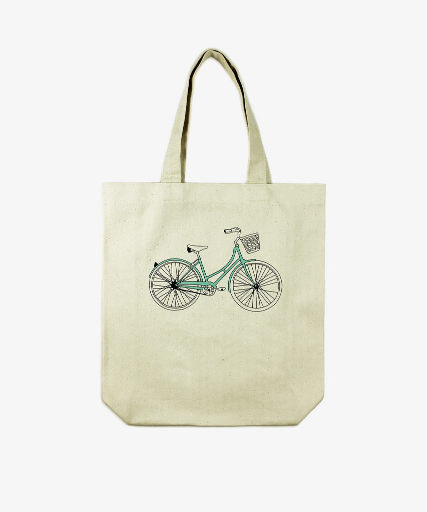 Bike Print Tote Bag
