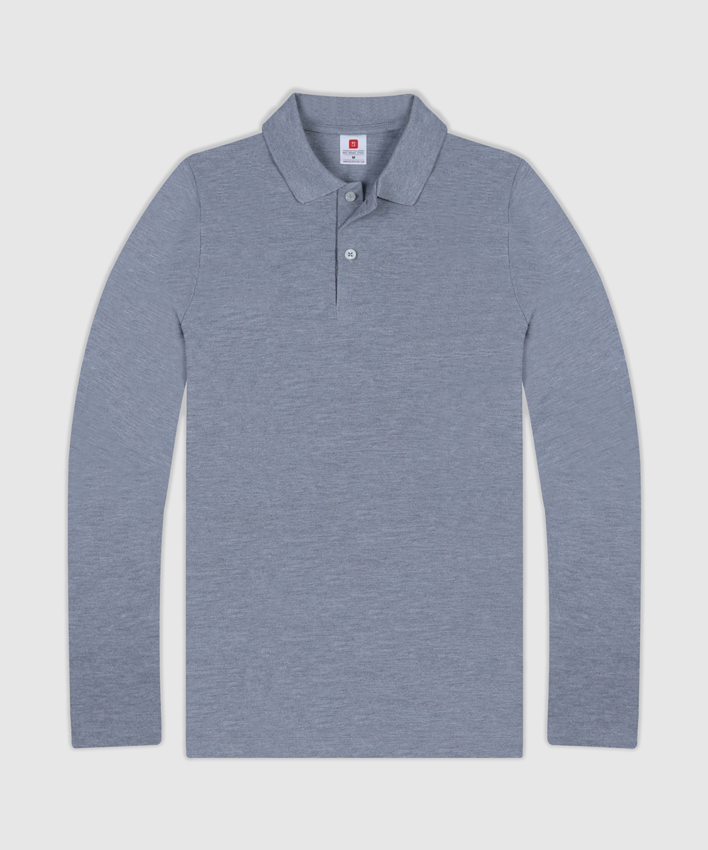 Cotton Polo Shirt Long Sleeves